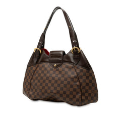 ルイ ヴィトン ダミエ システィナGM ハンドバッグ N41540 ブラウン PVC レザー レディース LOUIS VUITTON 【中古】