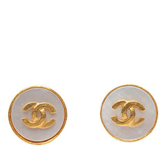 シャネル ココマーク ヴィンテージ イヤリング ゴールド メッキ シェル レディース CHANEL 【中古】