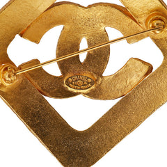 シャネル ヴィンテージ ココマーク ひし形 モチーフ ブローチ ゴールド メッキ レディース CHANEL 【中古】