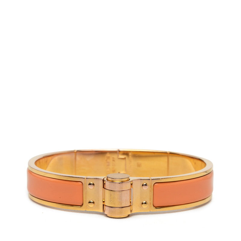 エルメス シャニエール M バングル オレンジ ゴールド メッキ レディース HERMES 中古