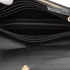 バレンシアガ ショルダーバッグ チェーンウォレット 444168 ブラック レザー クロコ型押し レディース BALENCIAGA 【中古】