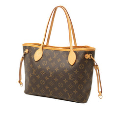 ルイ ヴィトン モノグラム ネヴァーフルPM トートバッグ ハンドバッグ M40155 ブラウン PVC レザー レディース LOUIS VUITTON 中古