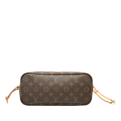 ルイ ヴィトン モノグラム ネヴァーフルPM トートバッグ ハンドバッグ M40155 ブラウン PVC レザー レディース LOUIS VUITTON 中古