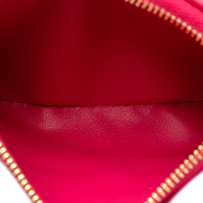 ルイ ヴィトン ナノグラム ポルトフォイユ ヴィクトリーヌ 二つ折り財布 M82234 ローズ カーフレザー レディース LOUIS VUITTON 【中古】