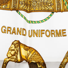 エルメス カレ90 Grand Uniforme グランユニフォーム スカーフ 大判スカーフ ブルー系 ホワイト系 シルク レディース HERMES 中古