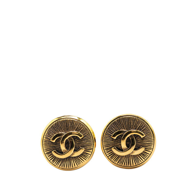 シャネル ココマーク ラウンド イヤリング ゴールド メッキ レディース CHANEL 【中古】