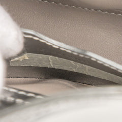 ディオール カナージュ ベビーディオール レディディオール ナノ ハンドバッグ ショルダーバッグ 2WAY シルバー パテントレザー ファー レディース Dior 【中古】