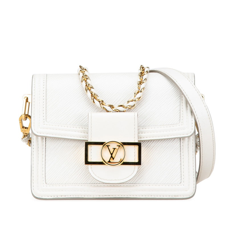 ルイ ヴィトン エピ ドーフィーヌ NV MINI チェーン ショルダーバッグ M55963 スノー ホワイト レザー レディース LOUIS VUITTON 【中古】