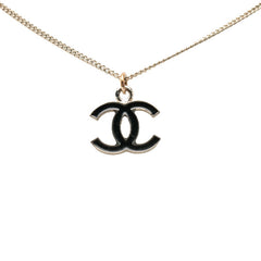 シャネル ココマーク ネックレス 06V ゴールド ブラック メッキ レディース CHANEL 【中古】