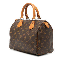 ルイ ヴィトン モノグラム スピーディ25 ミニボストンバッグ ハンドバッグ M41528 ブラウン PVC レザー レディース LOUIS VUITTON 【中古】