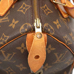 ルイ ヴィトン モノグラム スピーディ25 ミニボストンバッグ ハンドバッグ M41528 ブラウン PVC レザー レディース LOUIS VUITTON 【中古】