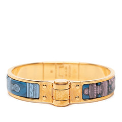 エルメス シャルニエールPM バングル ゴールド マルチカラー メッキ レディース HERMES 【中古】