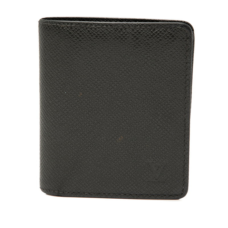 ルイ ヴィトン タイガ ポルトフォイユ マジェラン 二つ折り財布 M30552 アルドワーズ ブラック PVC レザー メンズ LOUIS VUITTON 【中古】