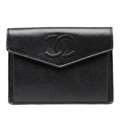 シャネル ココマーク ポーチ 財布 ブラック キャビアスキン レディース CHANEL 【中古】