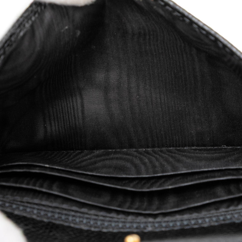 シャネル ココマーク ポーチ 財布 ブラック キャビアスキン レディース CHANEL 【中古】