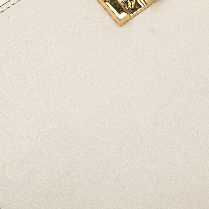 グッチ シルヴィ エンブロイダリー ハンドバッグ ショルダーバッグ 2WAY 421882 ホワイト レザー レディース GUCCI 【中古】