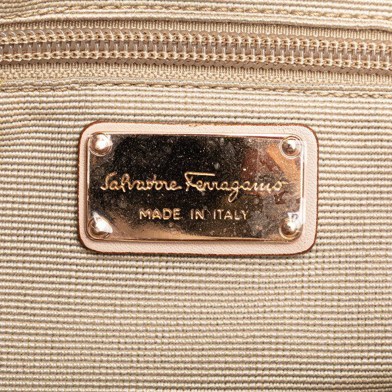 サルヴァトーレフェラガモ ヴァラリボン トートバッグ ハンドバッグ ピンク レザー レディース Salvatore Ferragamo 【中古】