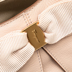 サルヴァトーレフェラガモ ヴァラリボン トートバッグ ハンドバッグ ピンク レザー レディース Salvatore Ferragamo 【中古】