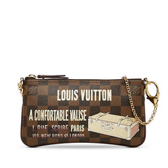 ルイ ヴィトン ポシェット ミラ MM チェーン アクセサリーポーチ N63091 ブラウン PVC レザー レディース LOUIS VUITTON 中古