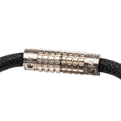 ルイ ヴィトン ダミエ グラフィット ブラスレ ディジット ブレスレット M6626D ブラック レザー メタル メンズ LOUIS VUITTON 【中古】