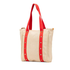 ルイ ヴィトン アンティグア カバMM トートバッグ ショルダーバッグ M40035 レッド ベージュ キャンバス レザー レディース LOUIS VUITTON 【中古】
