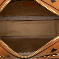 エム シー エム ヴィセトス ロゴグラム ショルダーバッグ ブラウン PVC レザー レディース MCM 【中古】