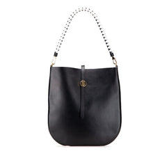 バーバリー TBロゴ ワンショルダーバッグ ブラック レザー レディース BURBERRY 【中古】