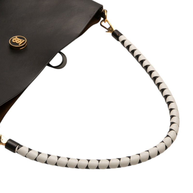 バーバリー TBロゴ ワンショルダーバッグ ブラック レザー レディース BURBERRY 【中古】
