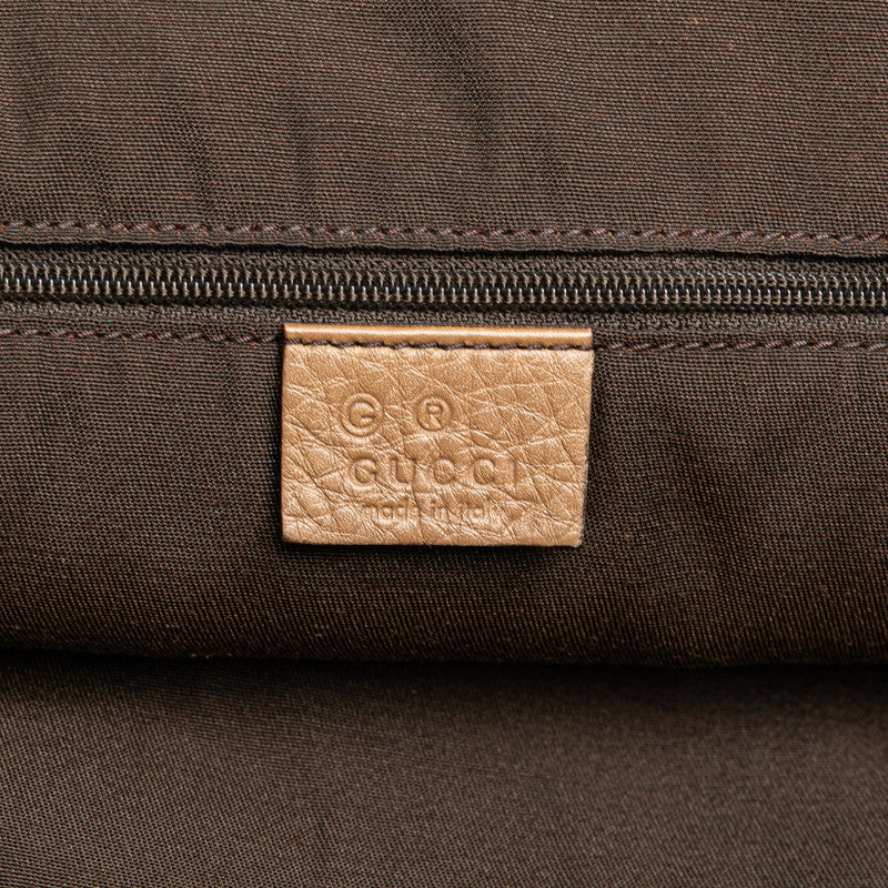 グッチ インターロッキングG トートバッグ ショルダーバッグ 2WAY 339550 ブラウン レザー レディース GUCCI 【中古】