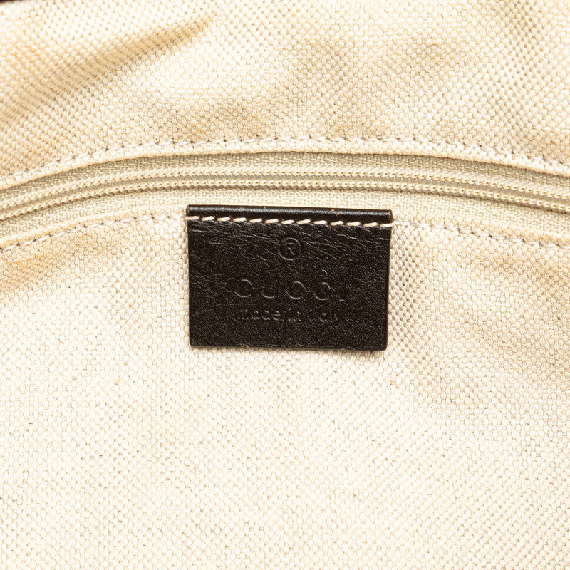 グッチ GGキャンバス スーキー トートバッグ ショルダーバッグ 2WAY 285730 ベージュ ブラウン キャンバス レザー レディース GUCCI 【中古】