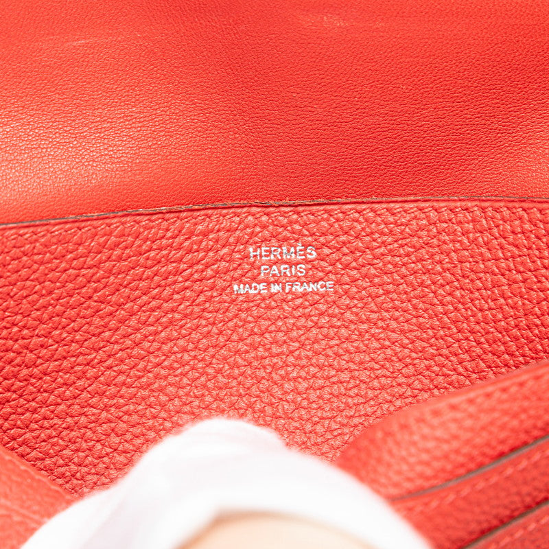 エルメス ドゴンロング 長財布 ローズキャンディ ピンク系 トゴ レディース HERMES 【中古】