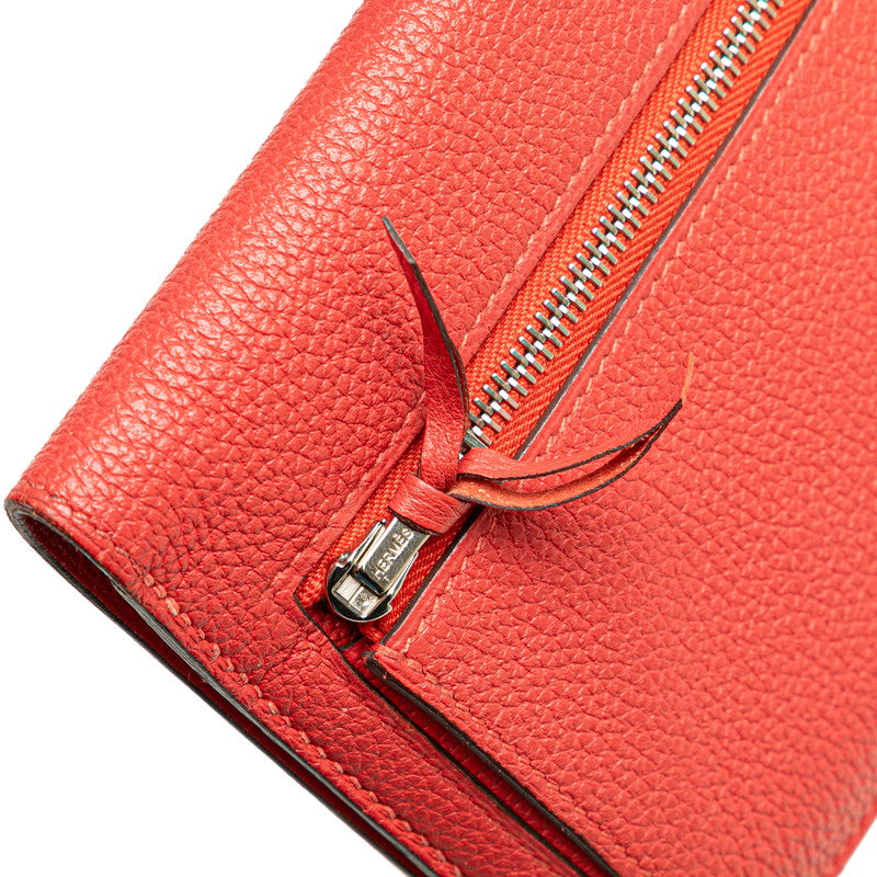 エルメス ドゴンロング 長財布 ローズキャンディ ピンク系 トゴ レディース HERMES 【中古】