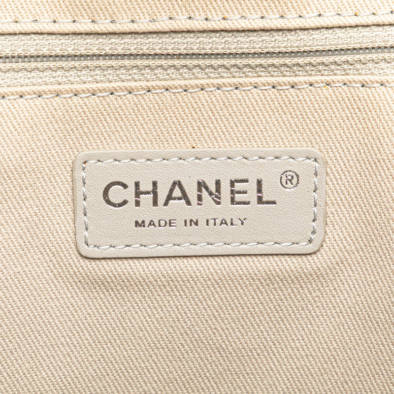シャネル ドーヴィルMM トートバッグ ショルダーバッグ A93257 ブルー ラムスキン レディース CHANEL 【中古】