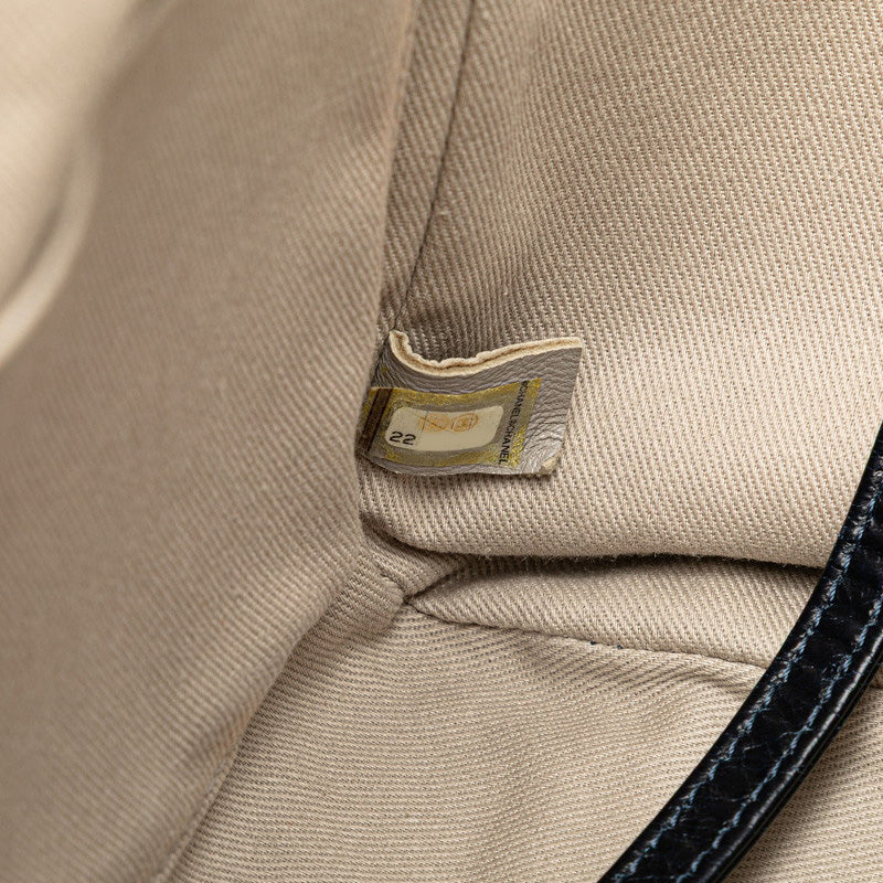 シャネル ドーヴィルMM トートバッグ ショルダーバッグ A93257 ブルー ラムスキン レディース CHANEL 【中古】