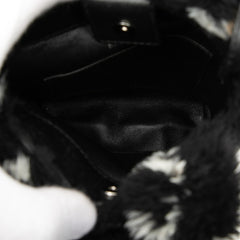 バレンシアガ エブリデイ ハンドバッグ ショルダーバッグ 2WAY 596564 ブラック フェイクファー レザー レディース BALENCIAGA 【中古】