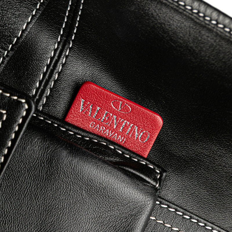 ヴァレンティノ トートバッグ ブラック レザー メンズ VALENTINO 【中古】