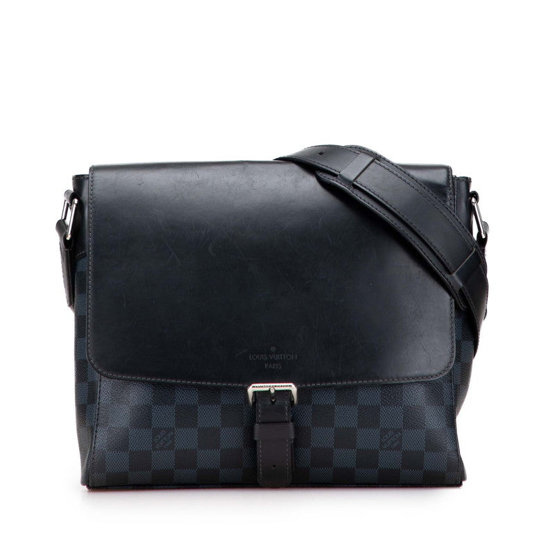 ルイ ヴィトン ダミエ コバルト ニューポート メッセンジャーPM ショルダーバッグ N41587 コバルトブルー PVC レザー レディース LOUIS VUITTON 【中古】