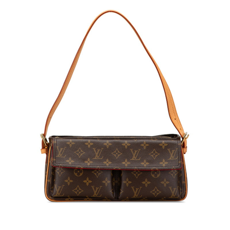 ルイ ヴィトン モノグラム ヴィバシテMM ワンショルダーバッグ M51164 ブラウン PVC レザー レディース LOUIS VUITTON 【中古】