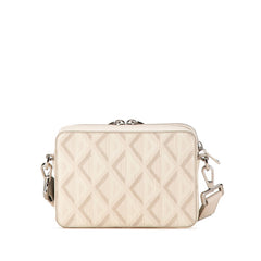 ディオール CDダイヤモンド 斜め掛け ショルダーバッグ ホワイト ベージュ PVC レザー レディース Dior 【中古】