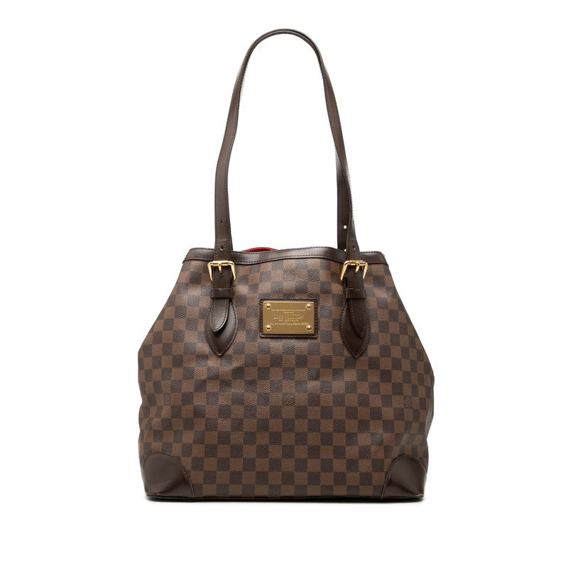 ルイ ヴィトン ダミエ ハムステッド GM ショルダーバッグ N51203 ブラウン PVC レザー レディース LOUIS VUITTON 【中古】