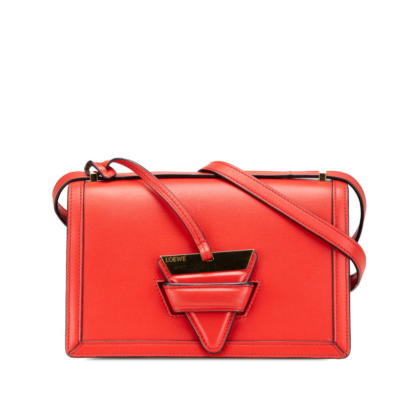 ロエベ バルセロナ ショルダーバッグ レッド レザー レディース LOEWE 【中古】