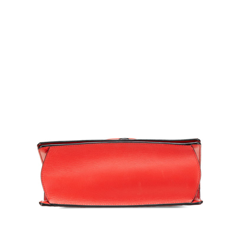 ロエベ バルセロナ ショルダーバッグ レッド レザー レディース LOEWE 【中古】