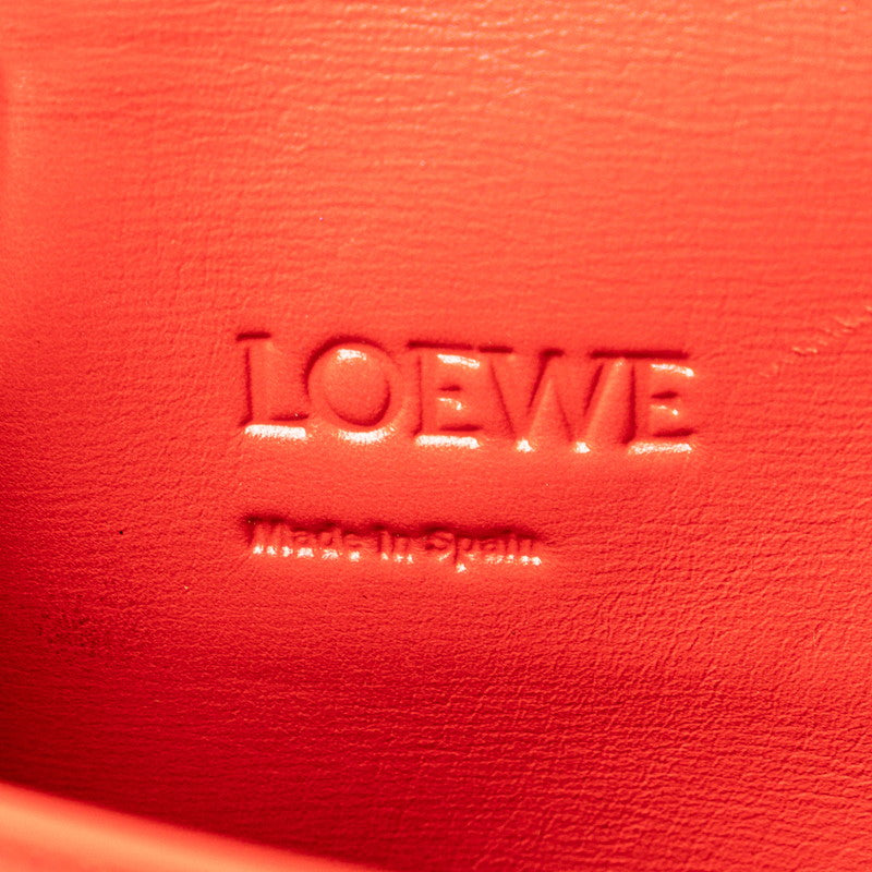 ロエベ バルセロナ ショルダーバッグ レッド レザー レディース LOEWE 【中古】