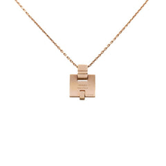 エルメス アイリーン ペンダントネックレス ピンクゴールド ホワイト メッキ レディース HERMES 【中古】