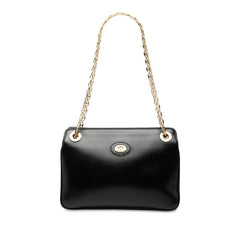 グッチ マリーナ チェーン ショルダーバッグ 576422 ブラック レザー レディース GUCCI 中古