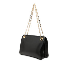 グッチ マリーナ チェーン ショルダーバッグ 576422 ブラック レザー レディース GUCCI 中古