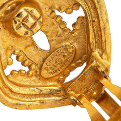 シャネル ヴィンテージ ココマーク ひし形 モチーフ イヤリング ゴールド メッキ レディース CHANEL 【中古】