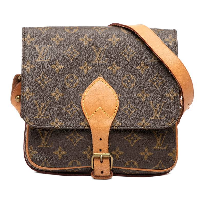 ルイ ヴィトン モノグラム カルトシェール MM 斜め掛け ショルダーバッグ M51253 ブラウン PVC レザー レディース LOUIS VUITTON 【中古】