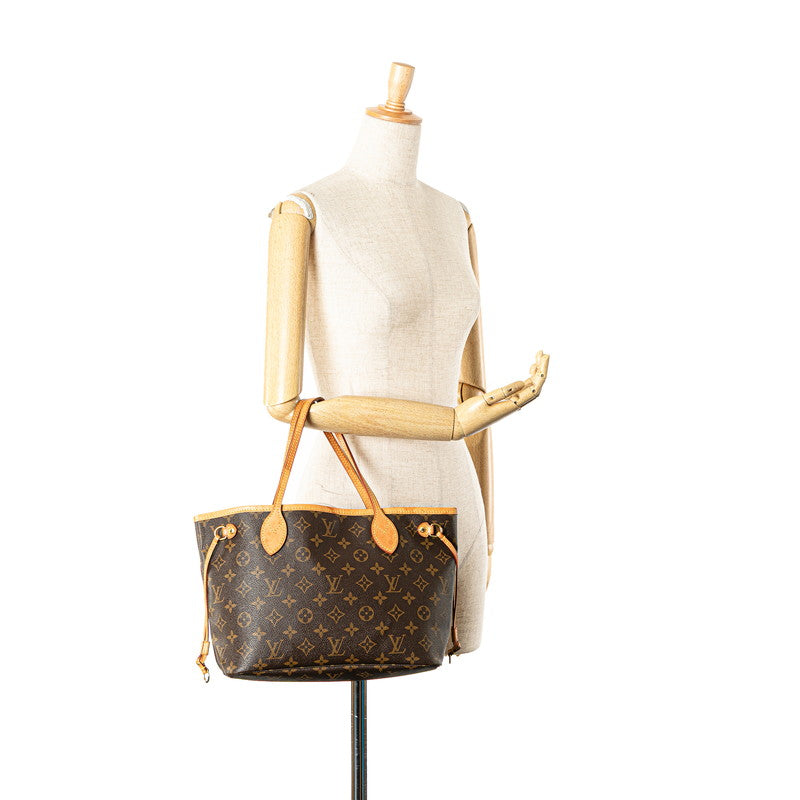 ルイ ヴィトン モノグラム ネヴァーフルPM ハンドバッグ トートバッグ M41245 ブラウン PVC レザー レディース LOUIS VUITTON 【中古】