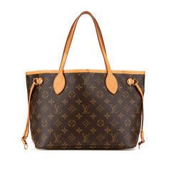 ルイ ヴィトン モノグラム ネヴァーフルPM ハンドバッグ トートバッグ M41245 ブラウン PVC レザー レディース LOUIS VUITTON 【中古】
